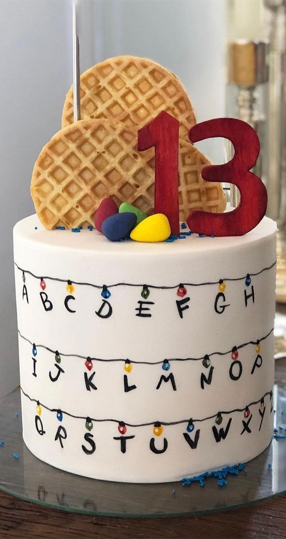 30 Stranger Things Birthday Cake Ideas : White Stranger Things Cake