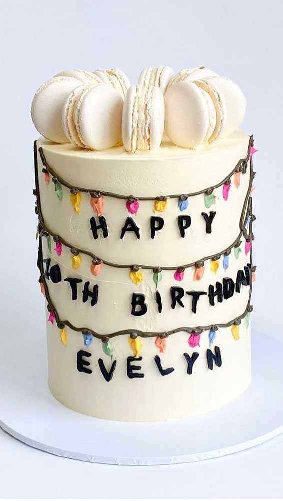 30 Stranger Things Birthday Cake Ideas : White Macarons