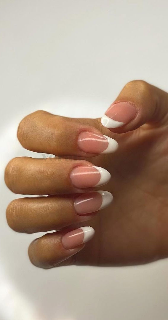 40 Stylish French Tip Nails for Any Nail Shape : Simple White Frenchies