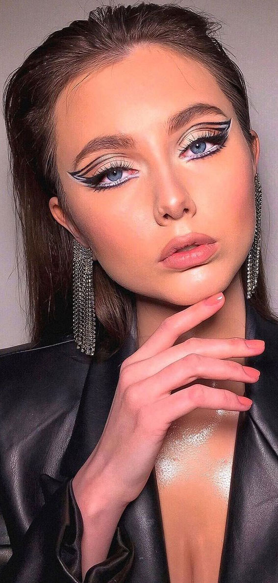 50 Gorgeous Makeup Trends To Try In 2022 Euphoria Graphic Lines I Take You Wedding Readings