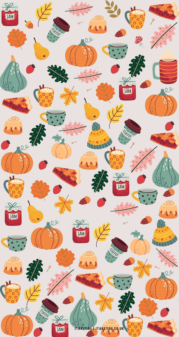 12 Cute Autumn Wallpaper Ideas : Grey Background