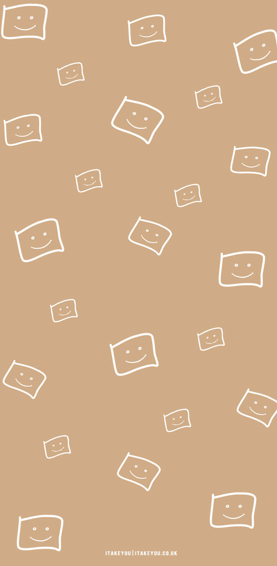 a l l i  Basic aesthetic Brown wallpaper Happy smiley face