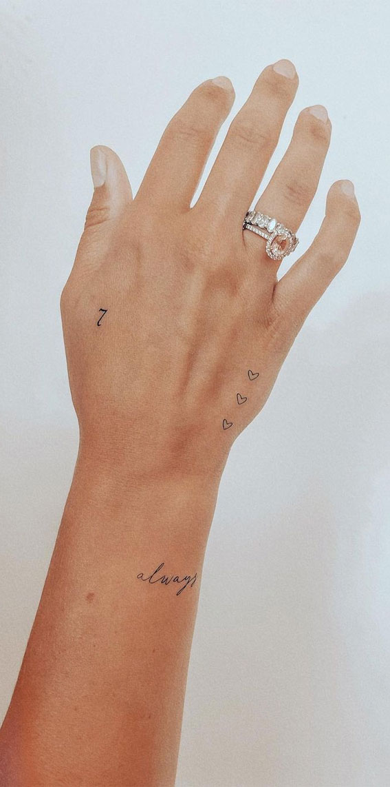 75 Unique Small Tattoo Designs & Ideas : Dainty Tattoos on Arm & Hand I Take You