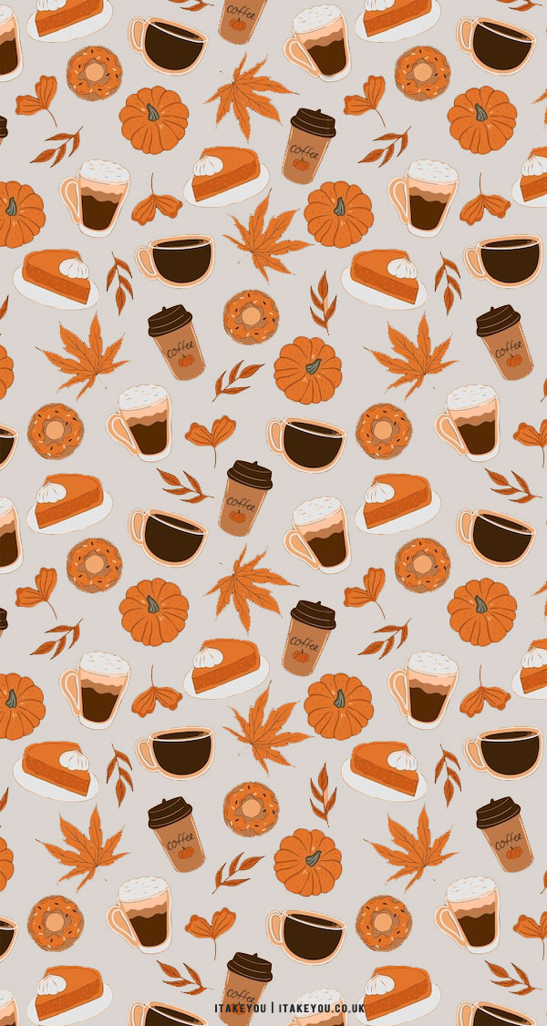 12 Cute Autumn Wallpaper Ideas : Coffee &Pumpkin