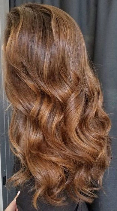 50 Stunning Hair Colour Ideas to Rock in 2022 : Curl Brown Sugar Long Hair