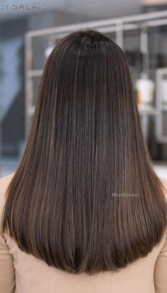 50 Stunning Hair Colour Ideas to Rock in 2022 : Milk Chocolate Blended Dark Brown Hair