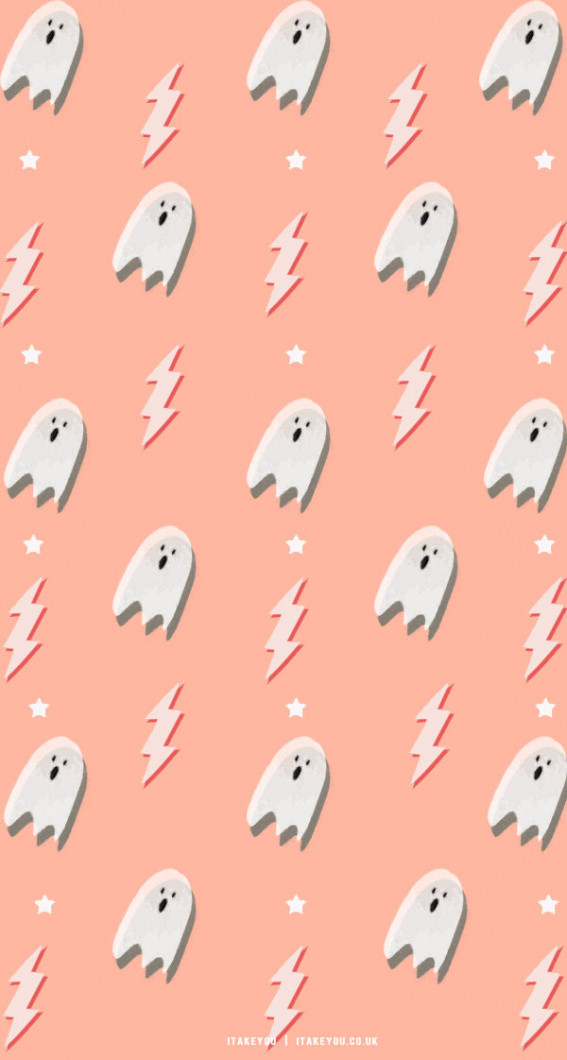 20+ Preppy Halloween Wallpaper Ideas : Lightning & Ghost