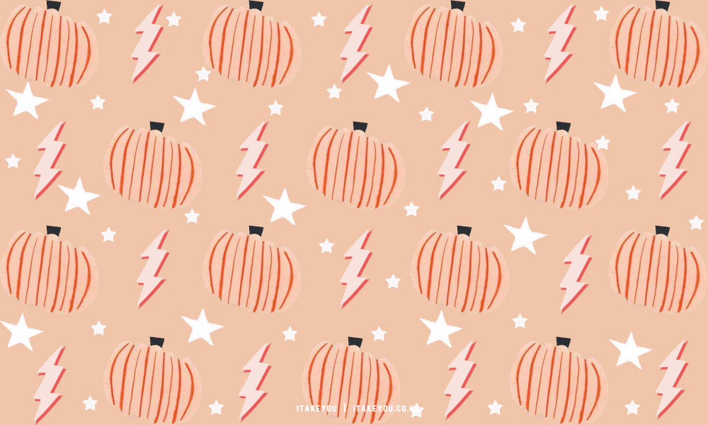 20+ Preppy Halloween Wallpaper Ideas : Pumpkin Light Peach Background I ...