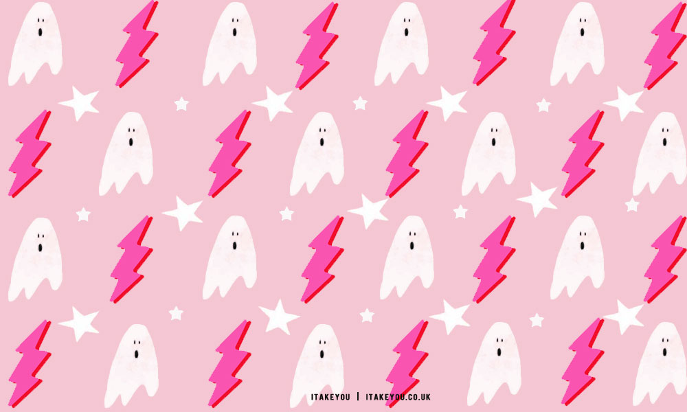 20+ Preppy Halloween Wallpaper Ideas : Hot Pink Lightning