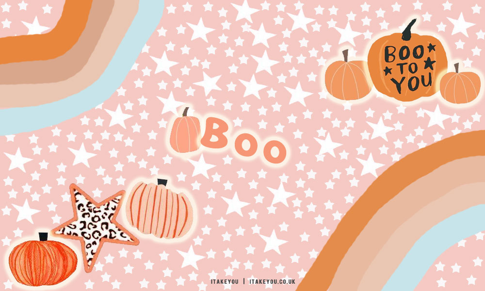 Cute Halloween Wallpaper Aesthetic  Fall Wallpaper Illustration