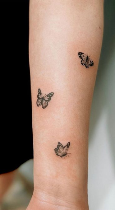 75 Unique Small Tattoo Designs & Ideas : Pretty Little Butterflies I ...