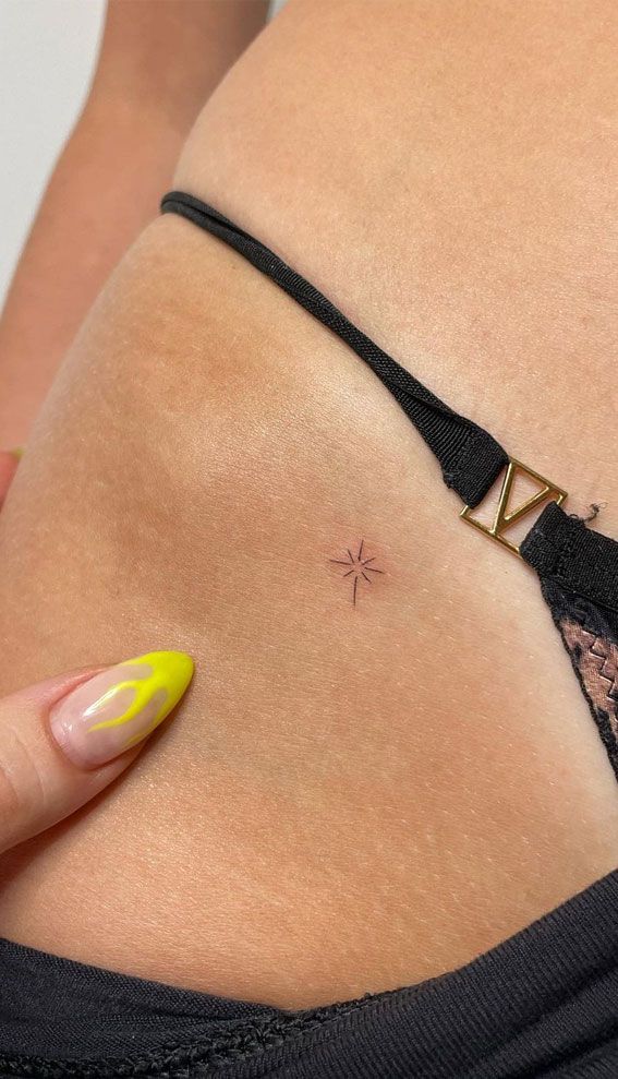 75 Unique Small Tattoo Designs & Ideas : Hip sparkles I Take You
