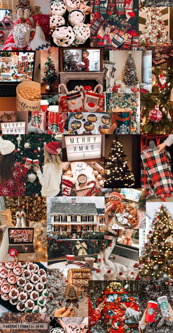 Download Christmas Collage With Christmas Decorations And Decorations  Wallpaper  Wallpaperscom