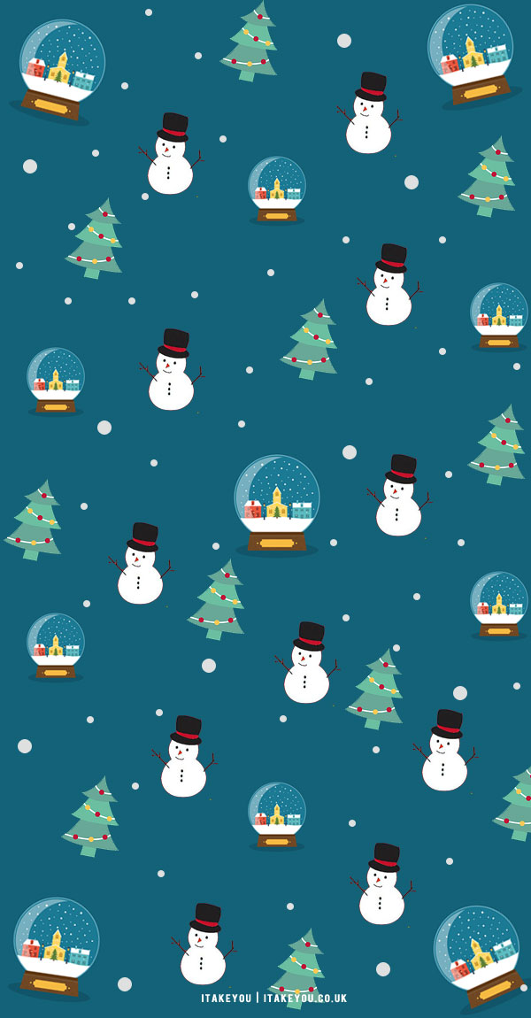 20+ Christmas Wallpaper Ideas : Snowman & Snow Globe