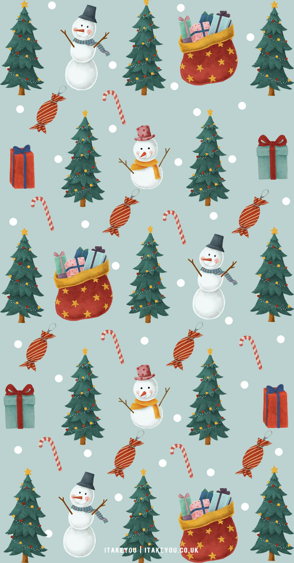 20+ Christmas Wallpaper Ideas : Presents, Snowman & Christmas Trees