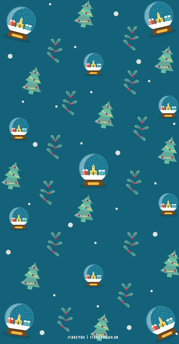 20+ Christmas Wallpaper Ideas : Snow Globe & Christmas Trees