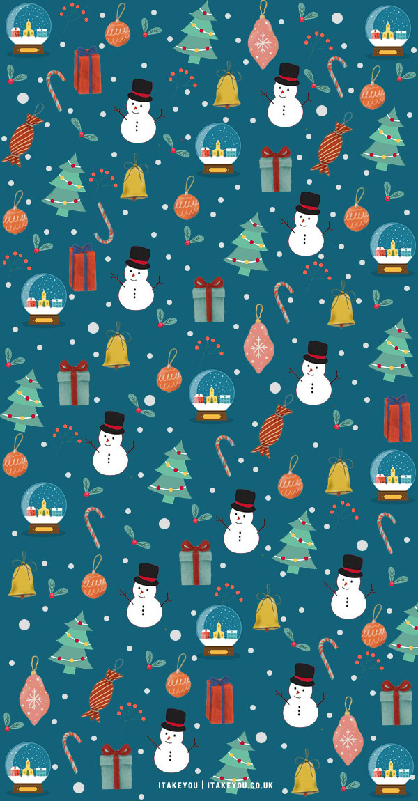 20+ Christmas Wallpaper Ideas : Bauble, Snowman & Snow Globe