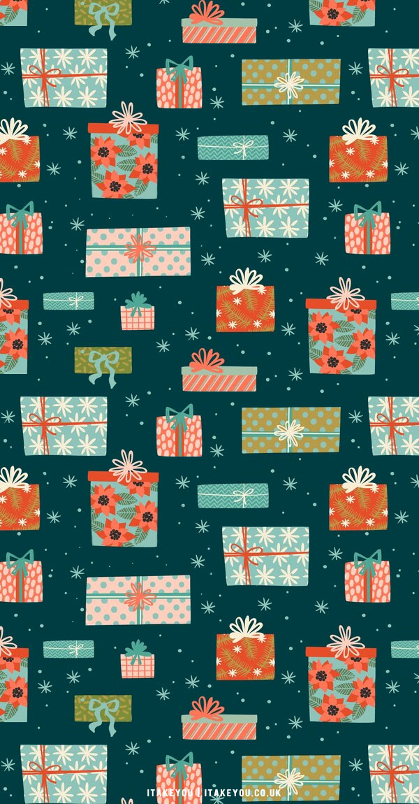 20+ Christmas Wallpaper Ideas : Presents Green Christmas Background