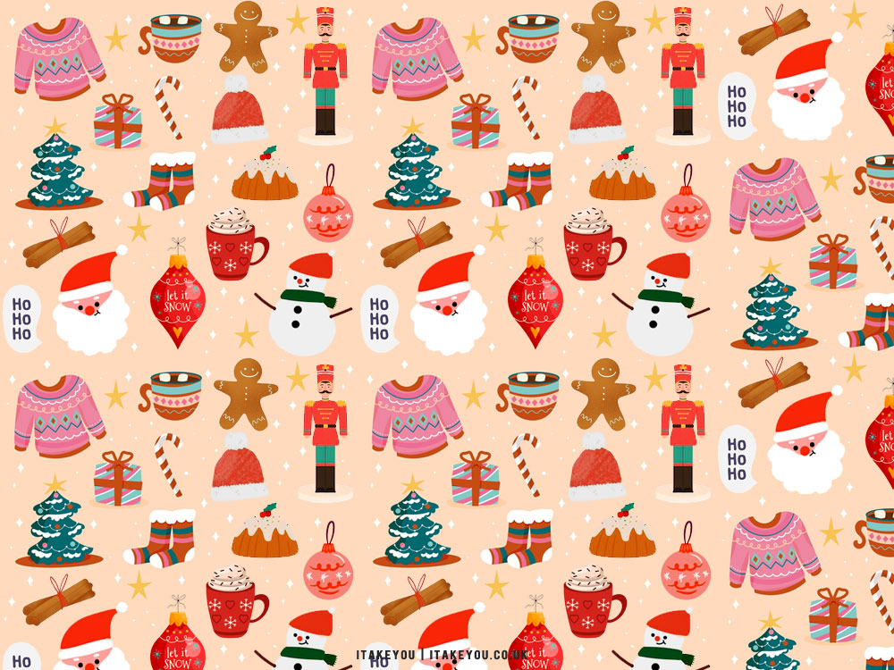 40+ Preppy Christmas Wallpaper Ideas : Pink Sweater, Pudding