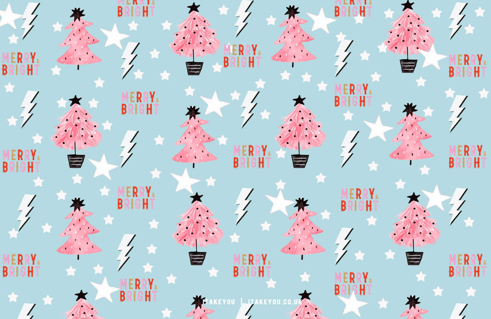 40+ Preppy Christmas Wallpaper Ideas : Merry & Bright Blue
