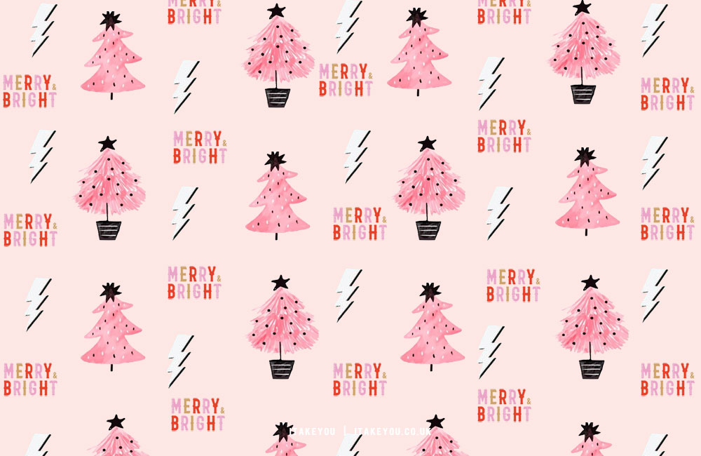 40+ Preppy Christmas Wallpaper Ideas : Pink Background for PC / Laptop