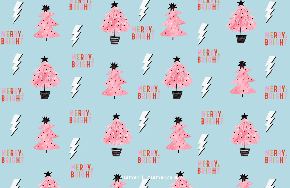 40+ Preppy Christmas Wallpaper Ideas : Pink Christmas Tree Wallpaper for Laptop/PC