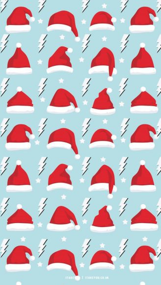 40+ Preppy Christmas Wallpaper Ideas : Santa's Hat Wallpaper for iPhone ...