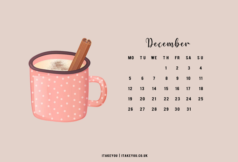 30+ Free December Wallpapers : Pink Mug Calendar I Take You | Wedding  Readings | Wedding Ideas | Wedding Dresses | Wedding Theme