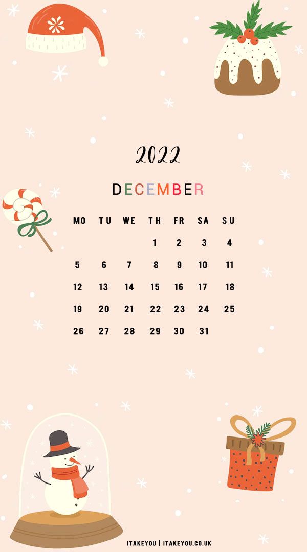 30+ Free December Wallpapers : Soft Peach December Wallpaper