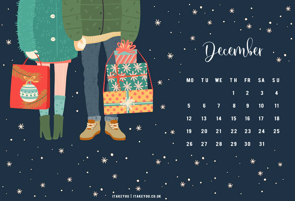 30+ Free December Wallpapers : Couple Shopping December Wallpaper