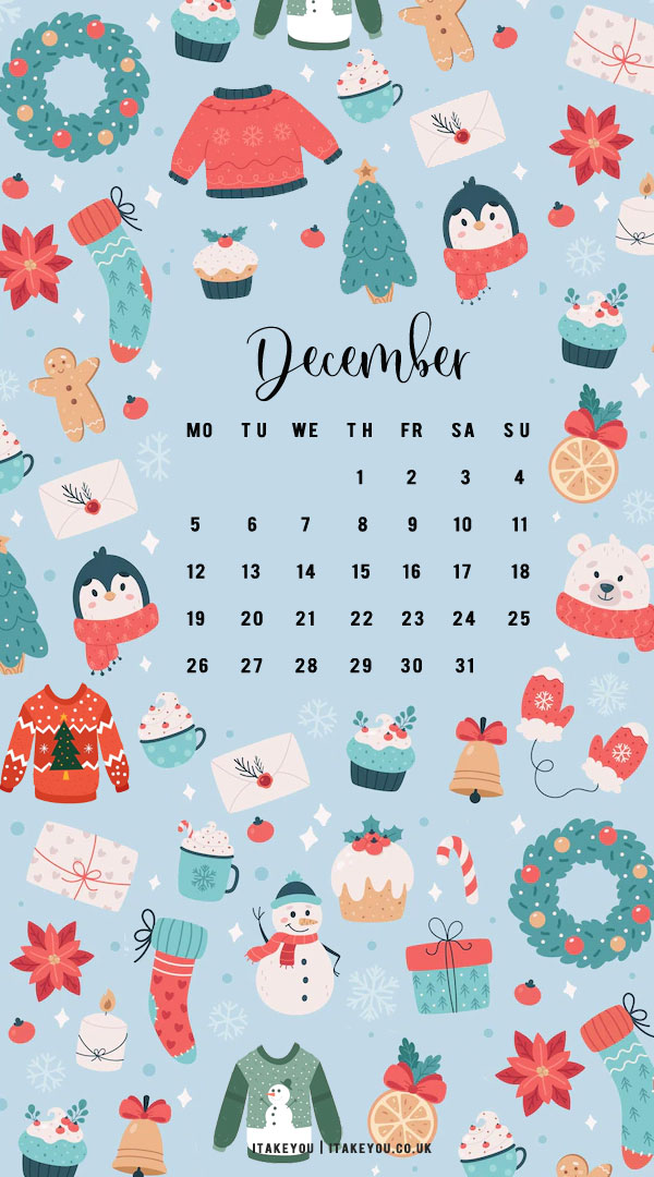 30+ Free December Wallpapers : Blue Background December Wallpaper