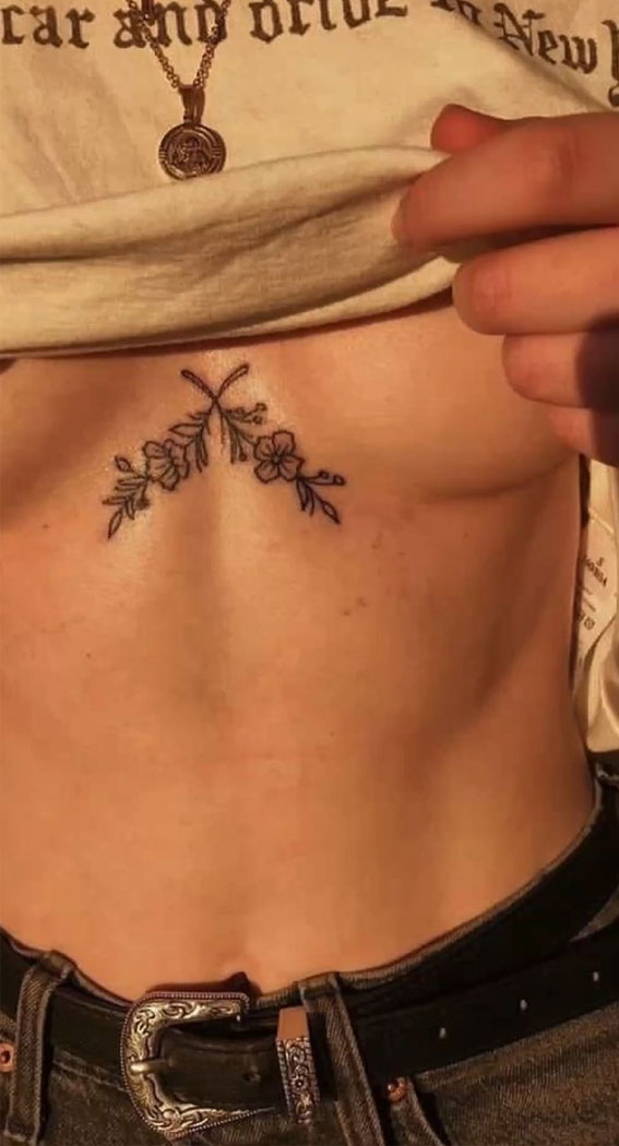 30+ Beautiful Flower Tattoo Ideas : Flower Chest Tattoo I Take You