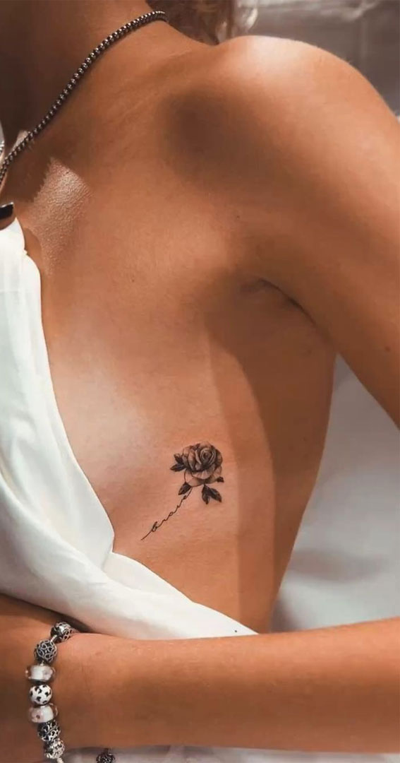 30+ Beautiful Flower Tattoo Ideas : A Rose Tattoo