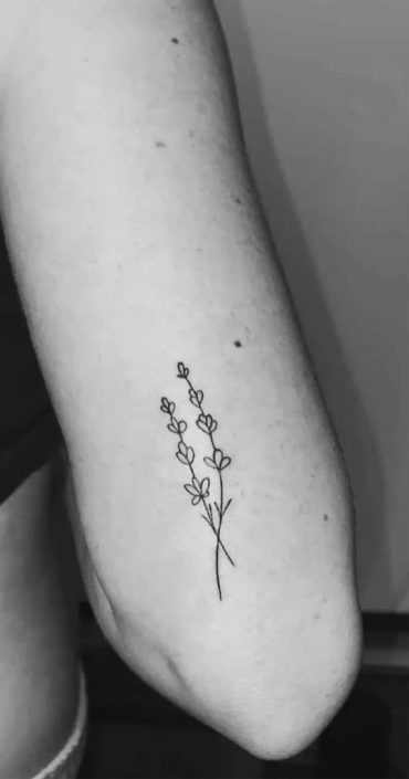 30+ Beautiful Flower Tattoo Ideas : Dainty Lavender Tattoo I Take You ...
