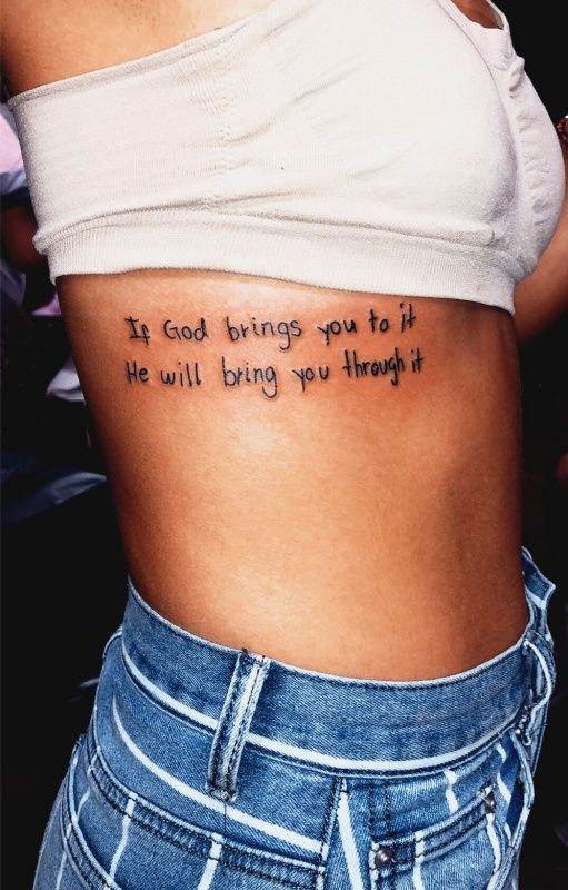 40 Tattoo Ideas with Meaning : If God Brings You To it, He Will Bring You Through It