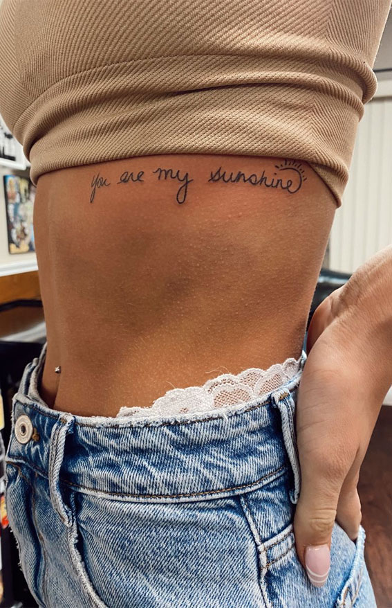 40 Tattoo Ideas with Meaning : You Are My Sunshine