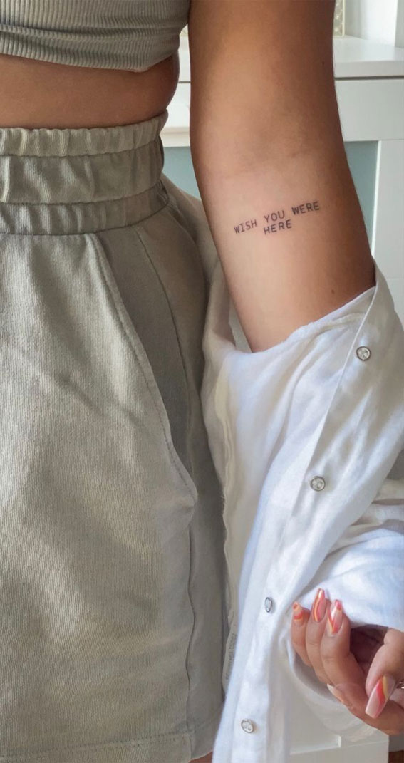 40 Tattoo Ideas with Meaning : Wish You Were Here