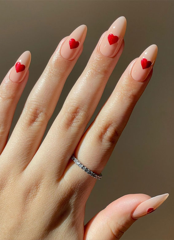 red love heart nails, valentine's day nails 2023, red heart tip valentine nails, valentine nails, pink love heart nails, love heart french tip nails, valentine nails 2023, heart nails 2023, heart tip nails, heart nails brown, red valentine nails, pink nails 2023