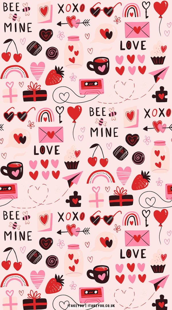 40+ Cute Valentine's Day Wallpaper Ideas : Bee Mine I Take You