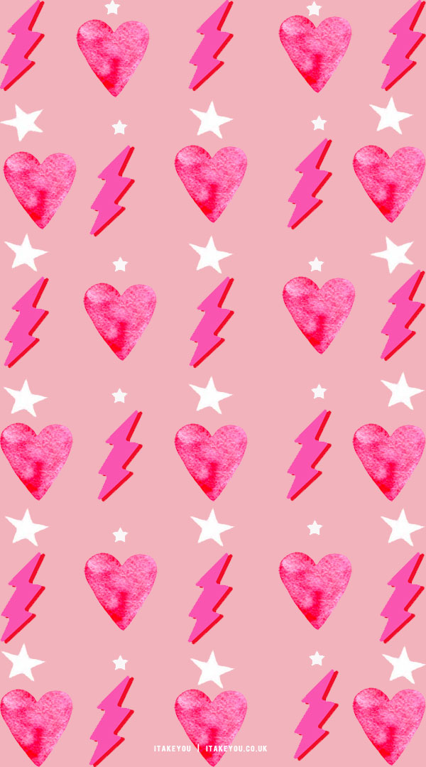 40+ Cute Valentine's Day Wallpaper Ideas : Pink Lightning & Heart I Take  You | Wedding Readings | Wedding Ideas | Wedding Dresses | Wedding Theme