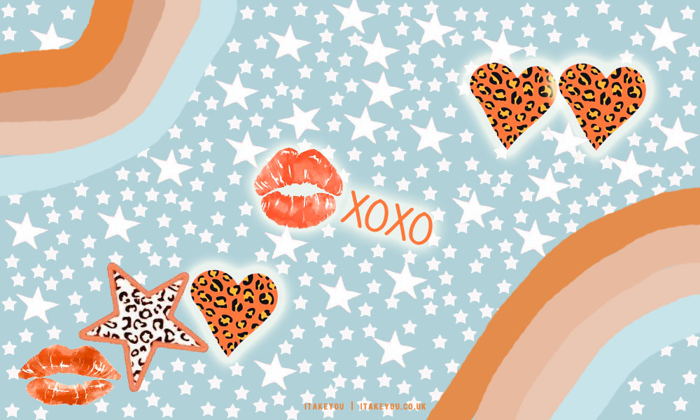 40+ Cute Valentine's Day Wallpaper Ideas : Wild Heart & Kiss Blue  Background I Take You | Wedding Readings | Wedding Ideas | Wedding Dresses  | Wedding Theme