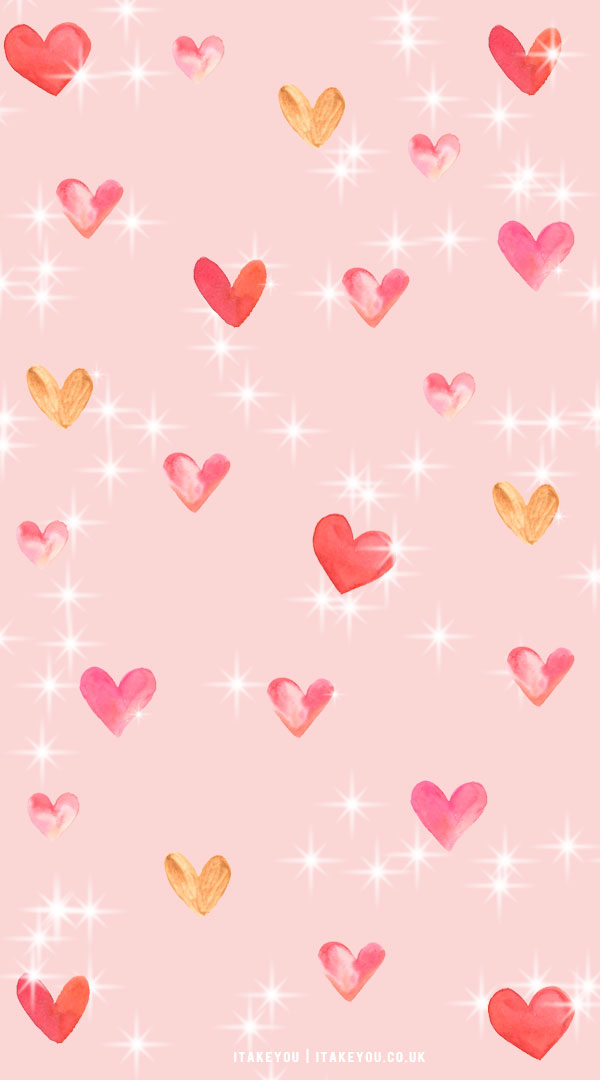 40+ Cute Valentine's Day Wallpaper Ideas : Gold & Pink Hearts I Take You |  Wedding Readings | Wedding Ideas | Wedding Dresses | Wedding Theme