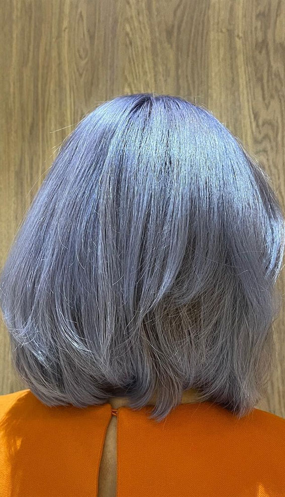 30 Layered Bob Haircuts For 2023 : Lilac Ash to Silver Grey