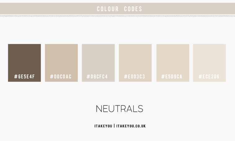 neutral colors, neutrals, neutral colour scheme, neutral color combo, soft neutrals, cool-toned neutral, taupe, beige, ivory