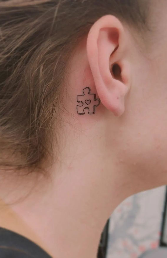 70+ Beautiful Tattoo Designs For Women : Jigsaw a Piece of Love