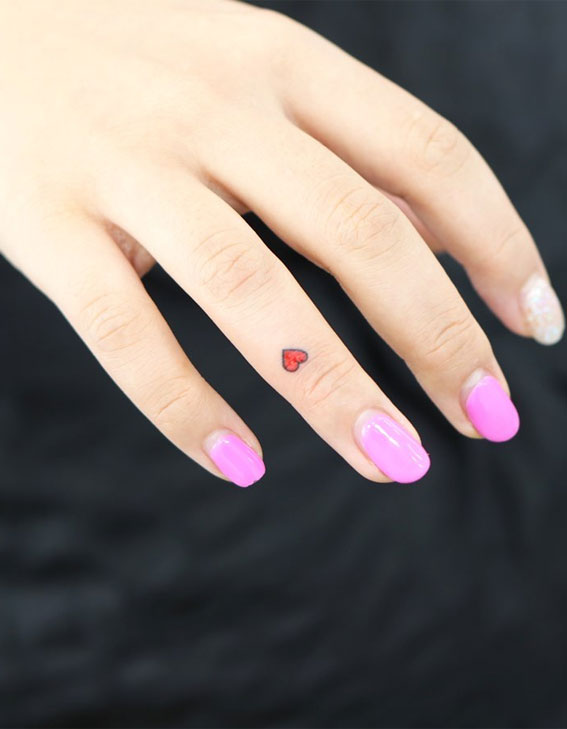 70 Beautiful Tattoo Designs For Women  Little Red Love Heart on Finger I  Take You  Wedding Readings  Wedding Ideas  Wedding Dresses  Wedding  Theme