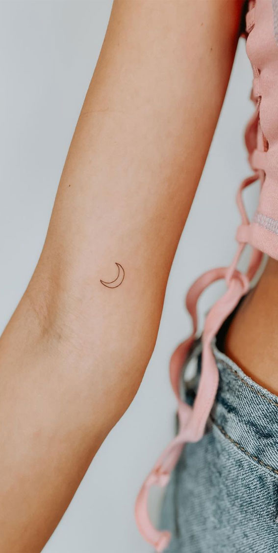 70+ Beautiful Tattoo Designs For Women : Dainty Moon I Take You