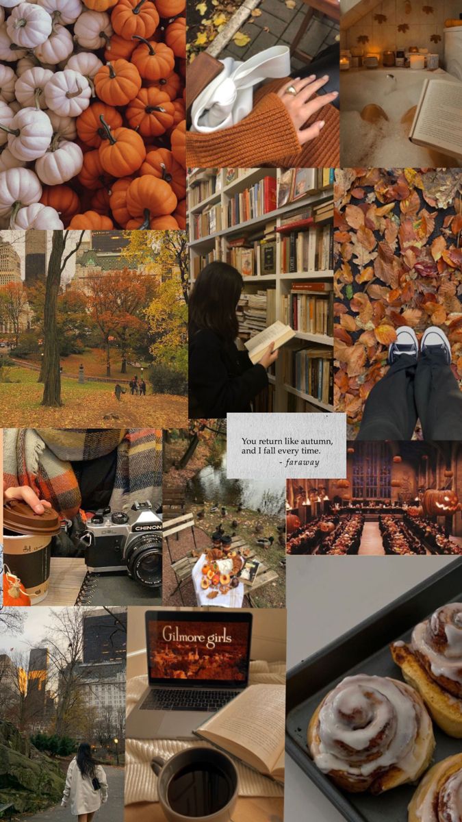 25 Autumn Collage Aesthetic Wallpapers : You Return Like Autumn