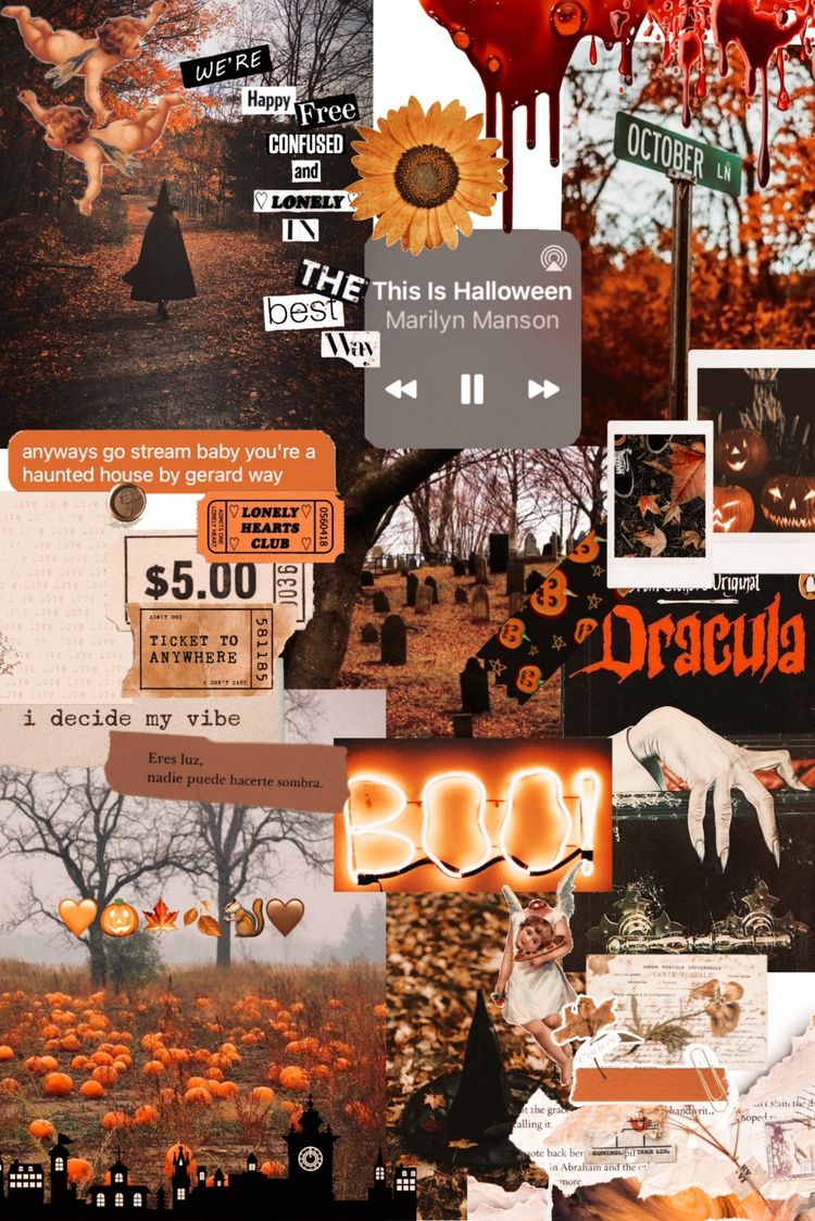 Halloween Collage Wallpapers  Wallpaper Cave
