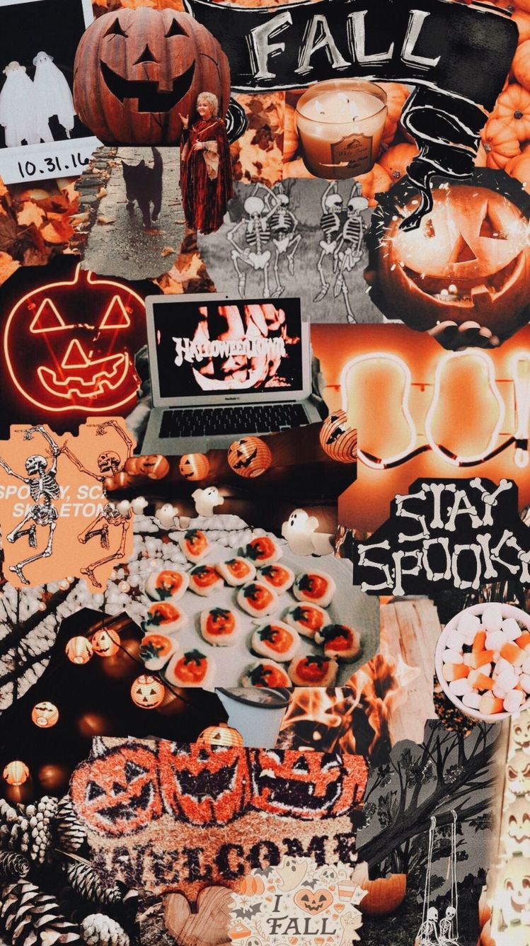 25 Autumn Collage Aesthetic Wallpapers : Fall Stay Spooky